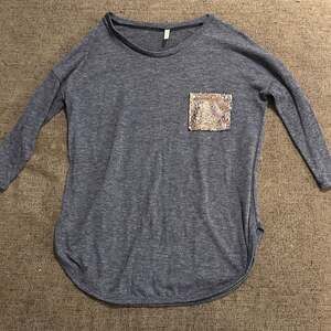 PinkBlush gray long sleeve with pocket